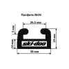 Склиз Garland 26 профиль / 124,5 см для Ski-Doo 503191306 503191619 26-4900-1-01-01