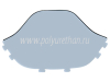 Стекло ветровое для снегохода (высота 67см, толщина 2мм, МПК) 50-44-435Pc 