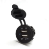 Прикуриватель USB 1А и 2,1А синяя подсветка Kemimoto FTVCC001