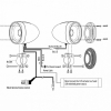 Аудиосистема влагозащитная MC300 400W Aux 2x2.5" черная Boss Marine MC300 MC300